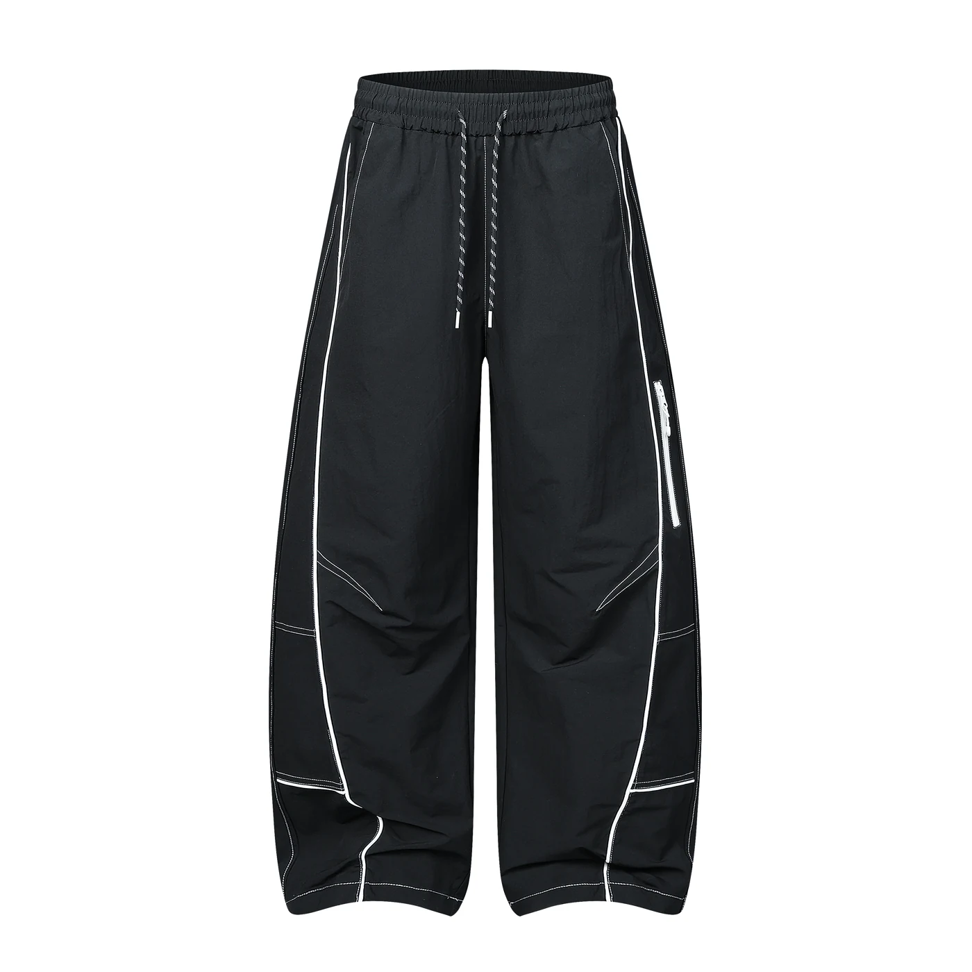 Contrast-Seam Drawstring Pants image 2