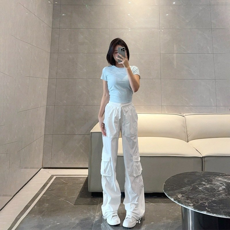 Women Adjustable-Hem Cargo Pants SC-01-W08