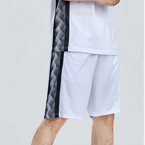 Men Contrast-Stripe Basketball Shorts SC-02-M07