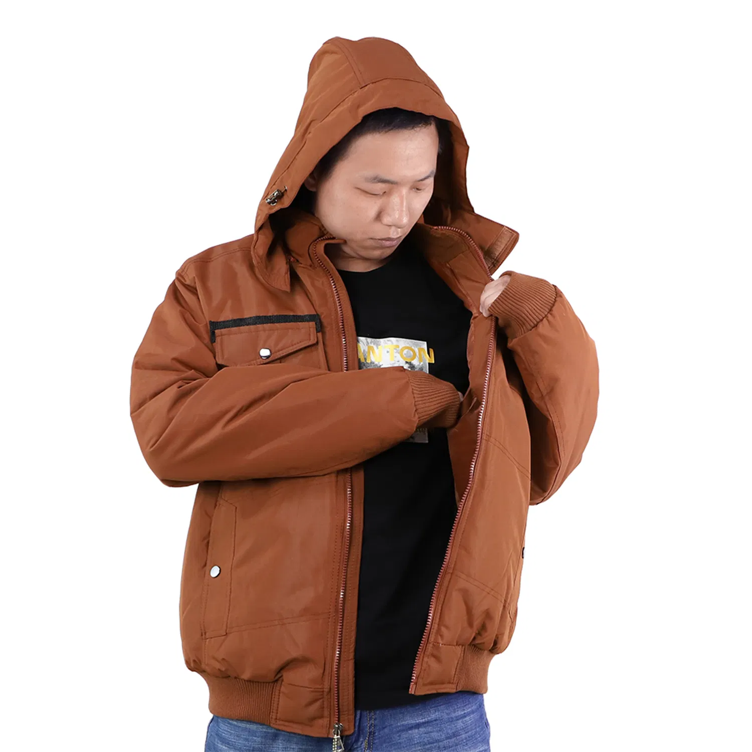Men Utility Pocket Hooded Jacket SC-04-M01