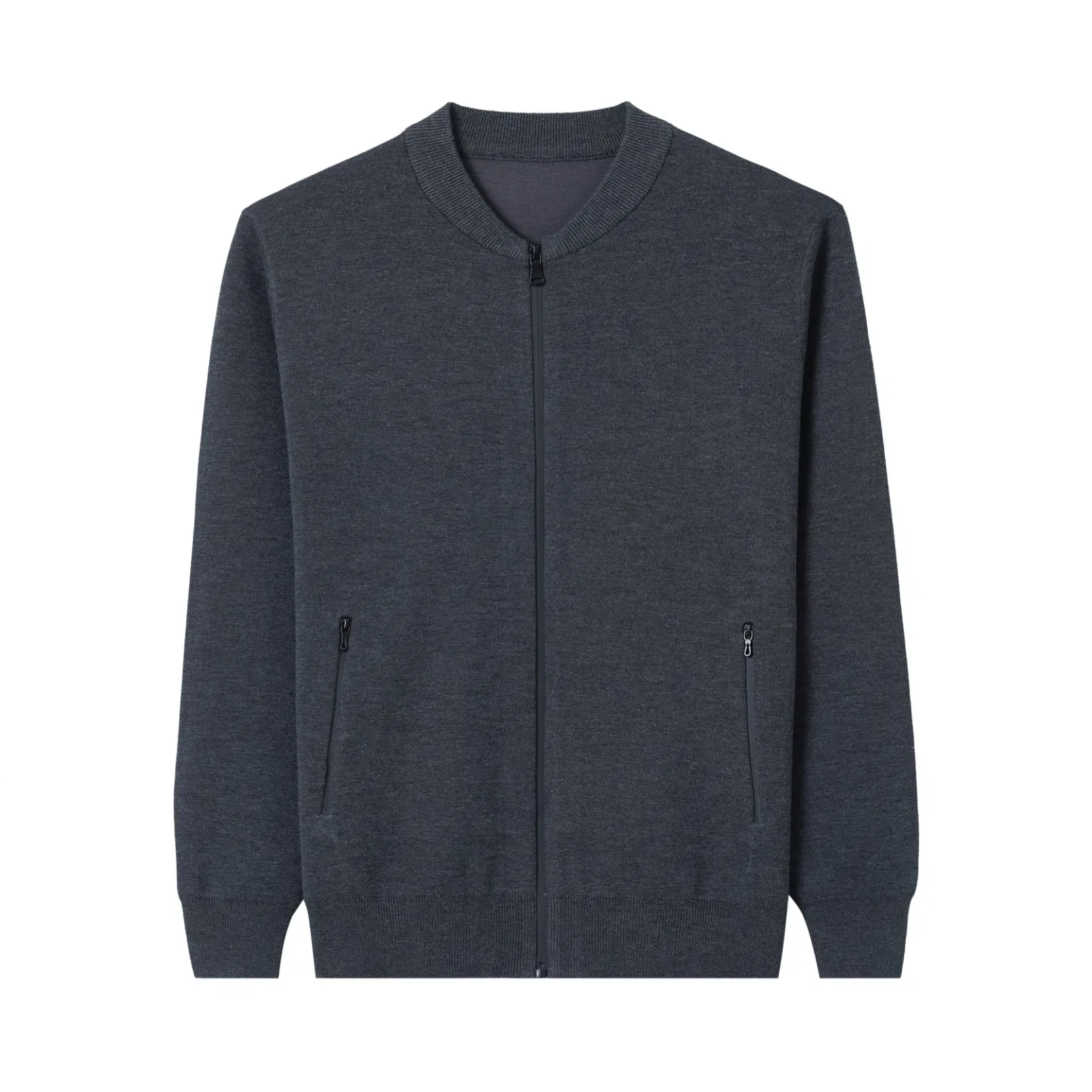 Men Plain Knit Bomber SC-04-M02