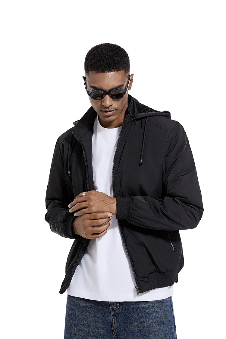 Men Detachable-Hood Bomber SC-04-M04
