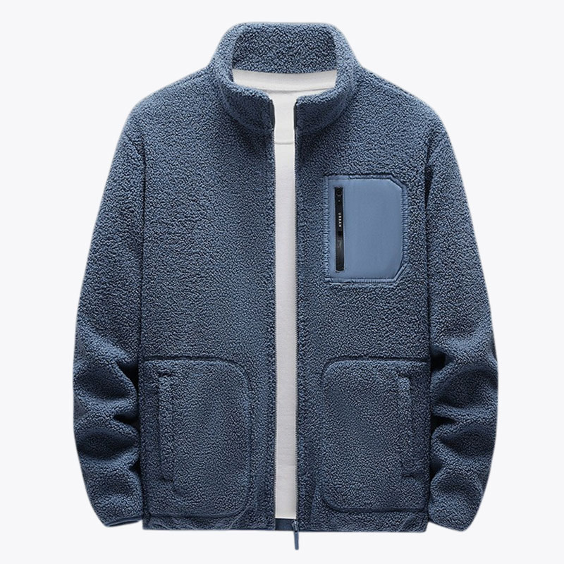 Men Stand-Collar Sherpa Jacket SC-04-M07