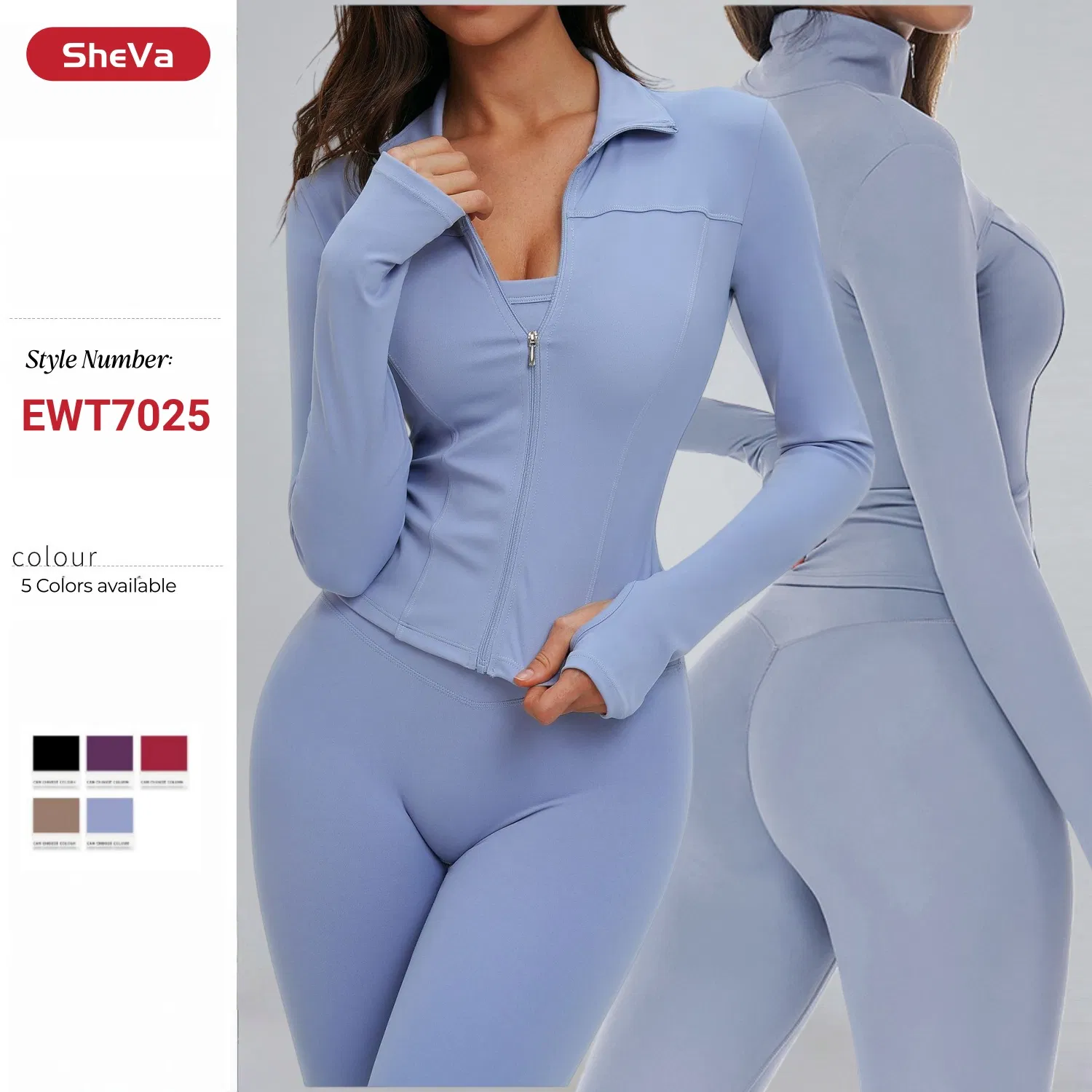Women Shaped Zip-Front Training Jacket SC-04-W04