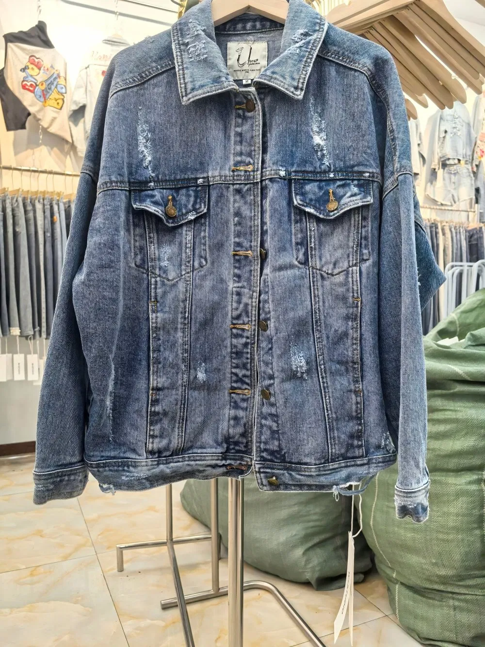 Women Relaxed Denim Jacket SC-04-W10