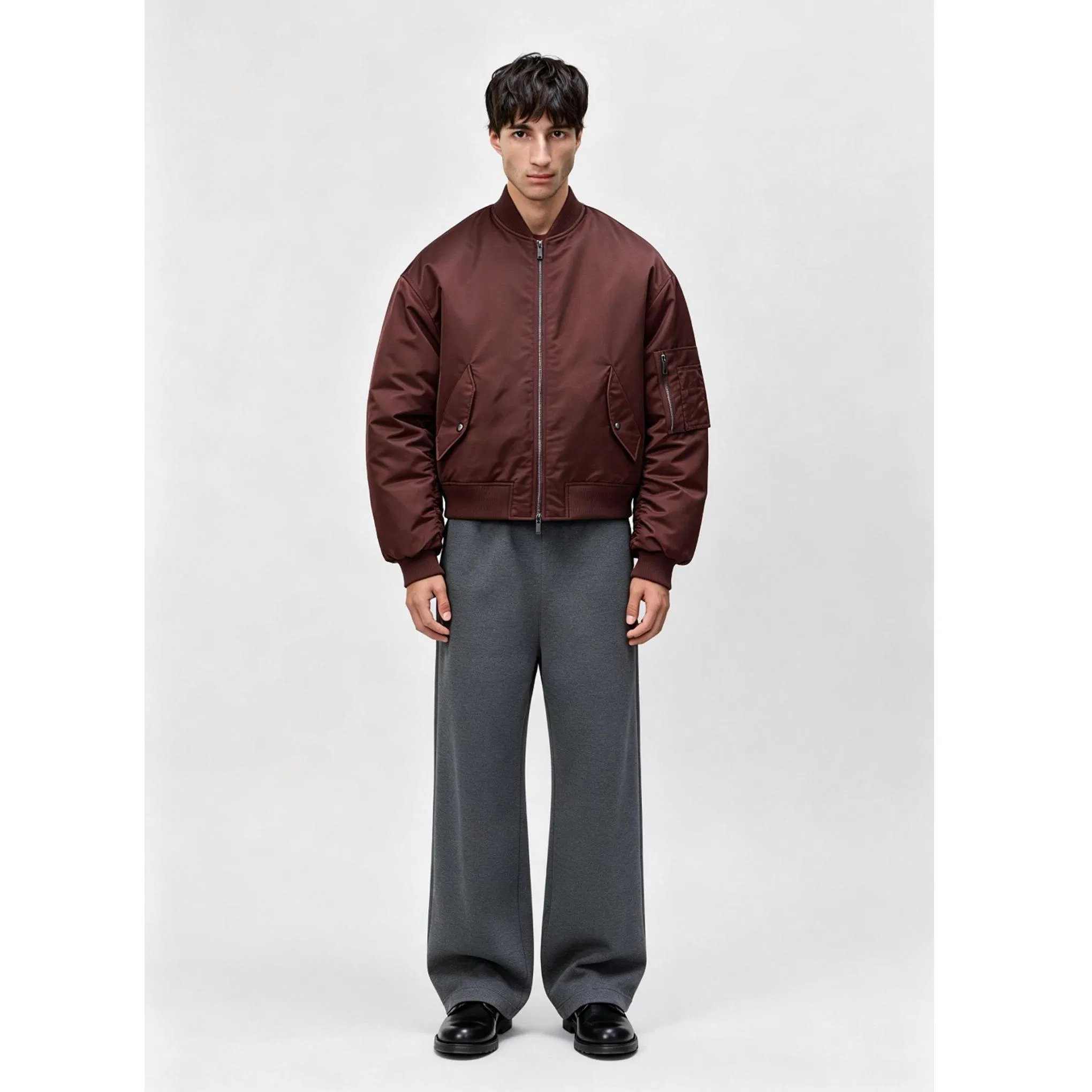 Men Stand-Collar Padded Bomber SC-05-M06