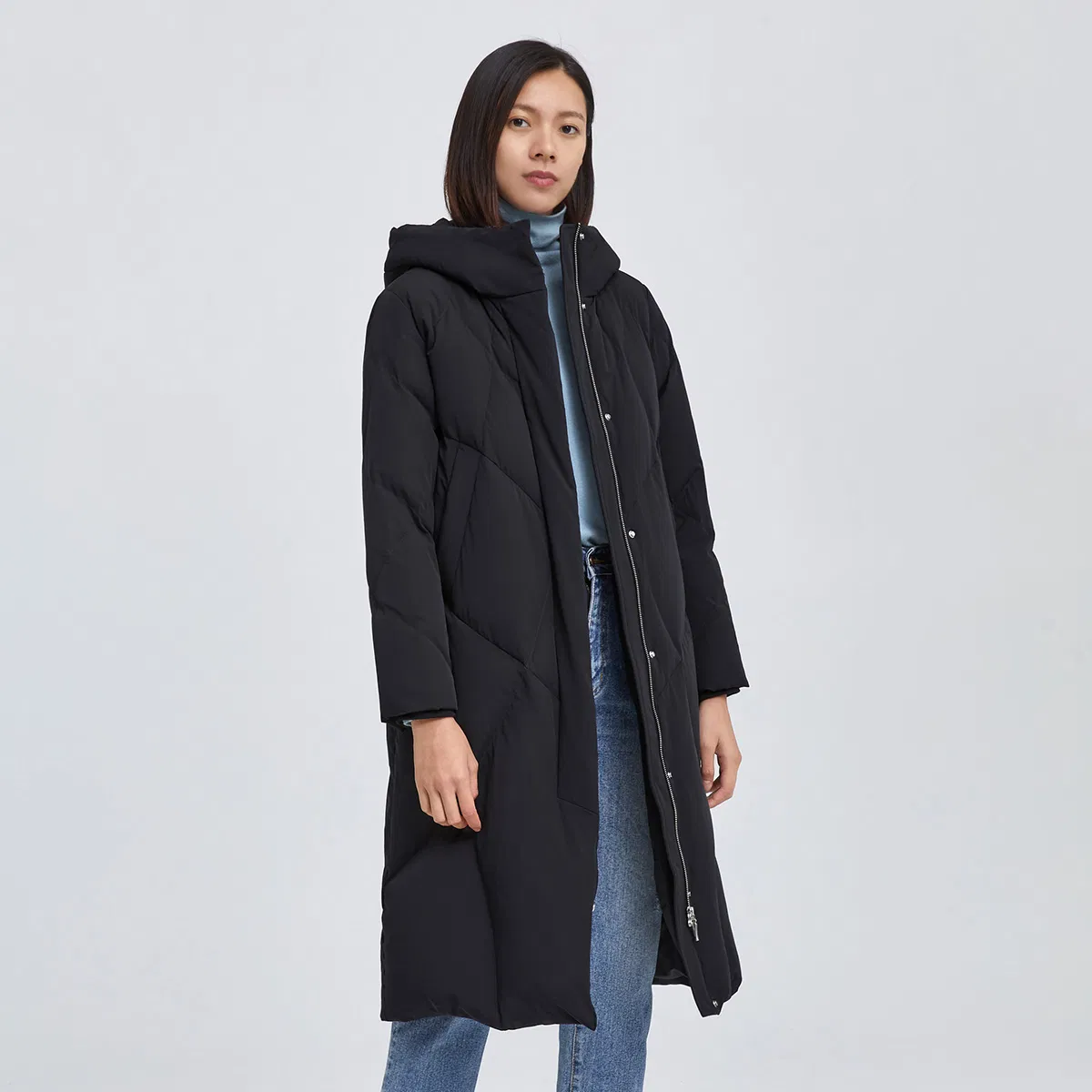 Women Long Hooded Winter Coat SC-05-W02