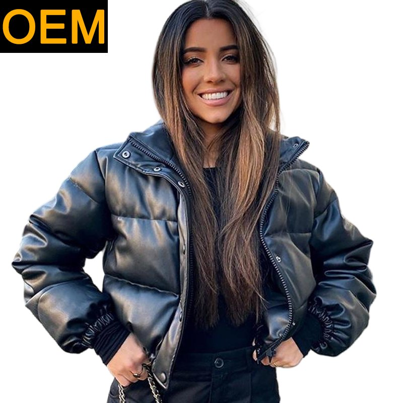 Women Glossy Zip-Front Winter Jacket SC-05-W07