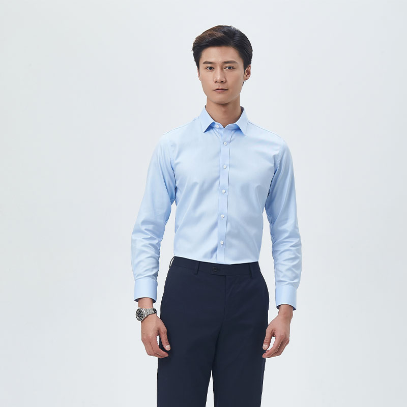Men Classic Twill Dress Shirt SC-06-M05