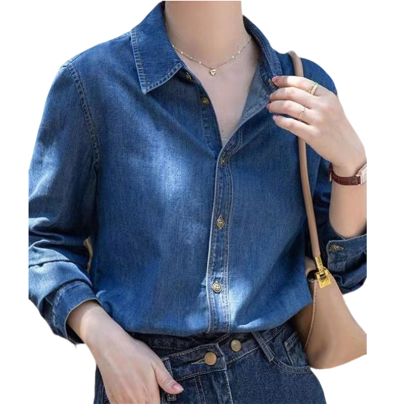 Women Classic Denim Button-Down SC-06-W02