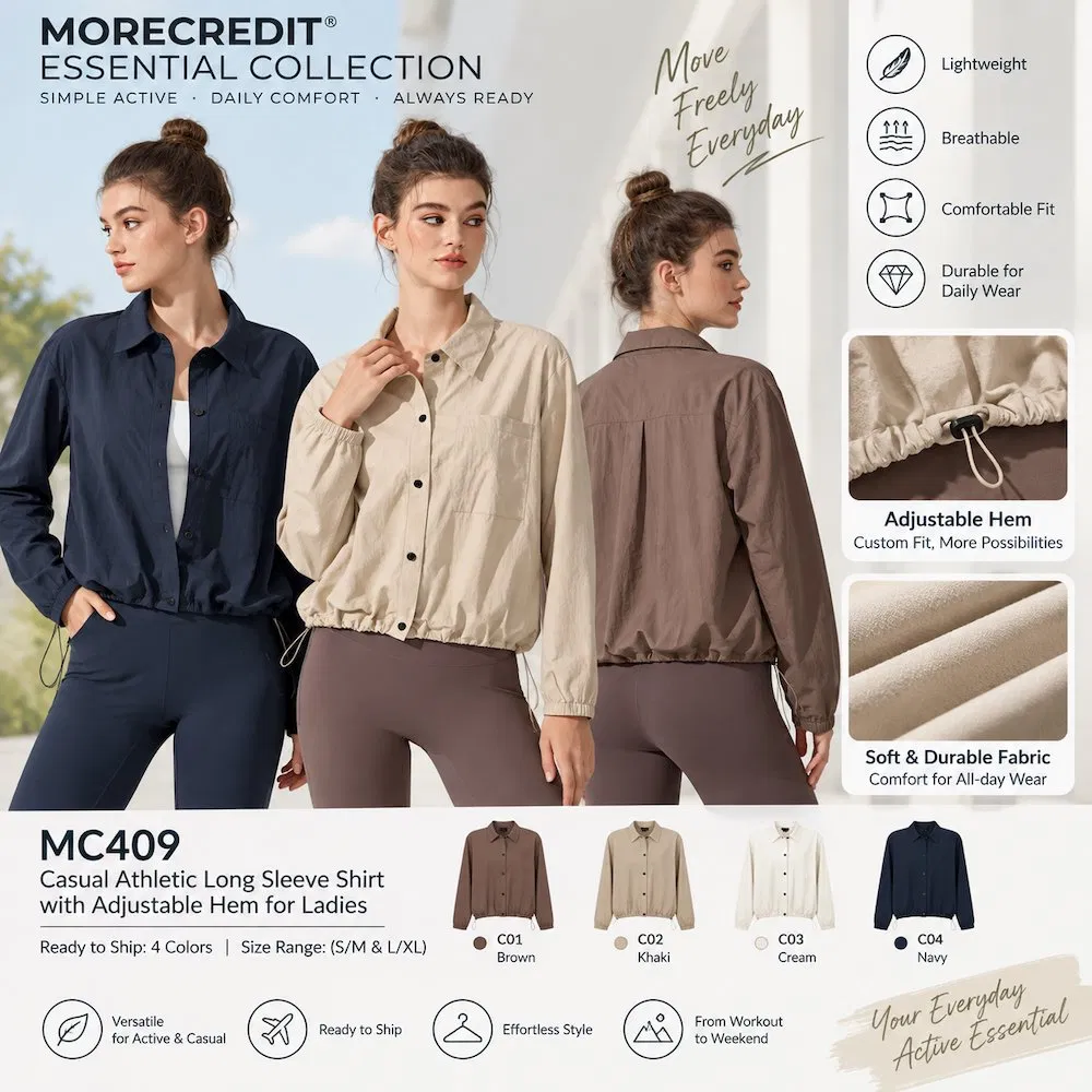Women Relaxed Utility Button-Down SC-06-W04