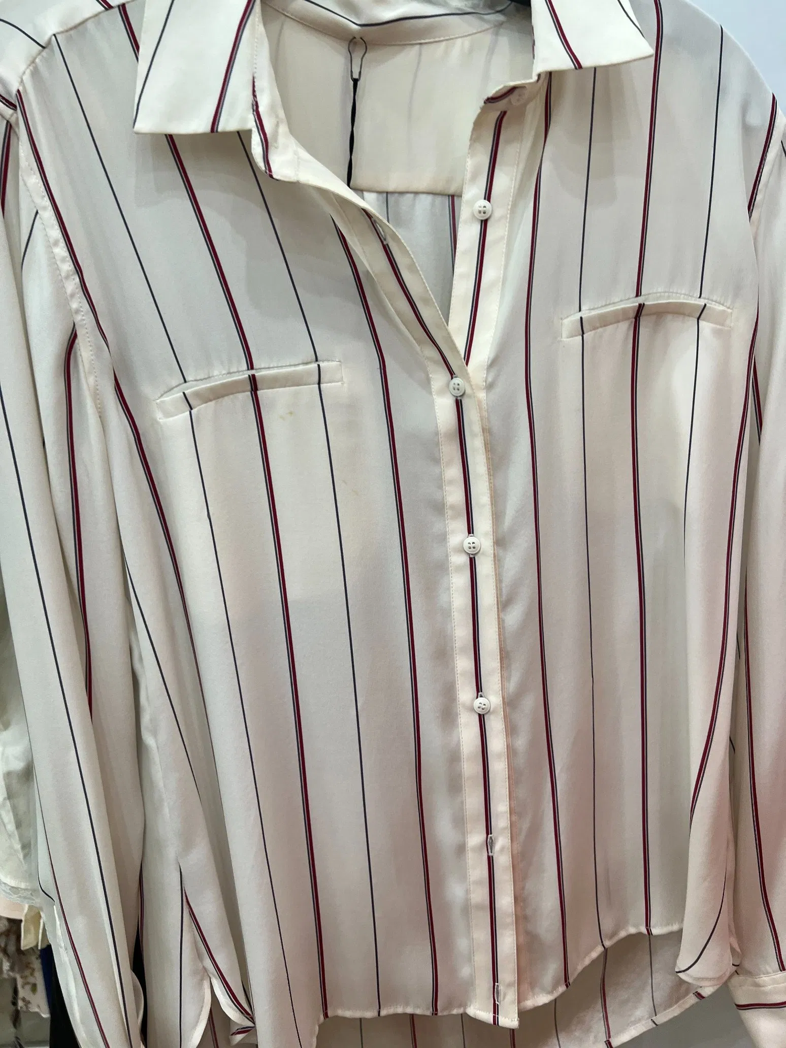 Women Stripe Button-Down Shirt SC-06-W06