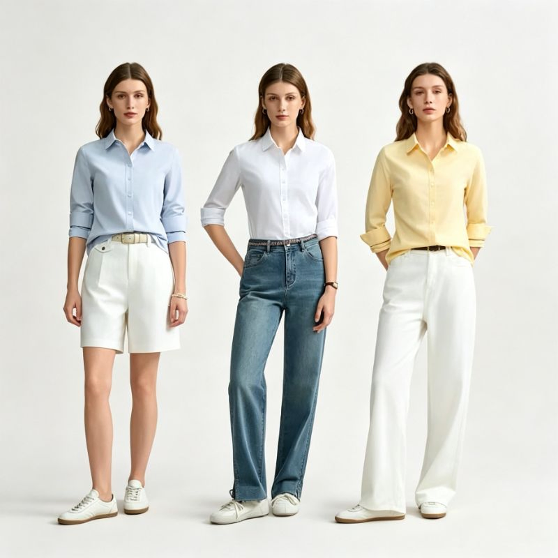 Women Soft-Color Office Blouse SC-06-W07