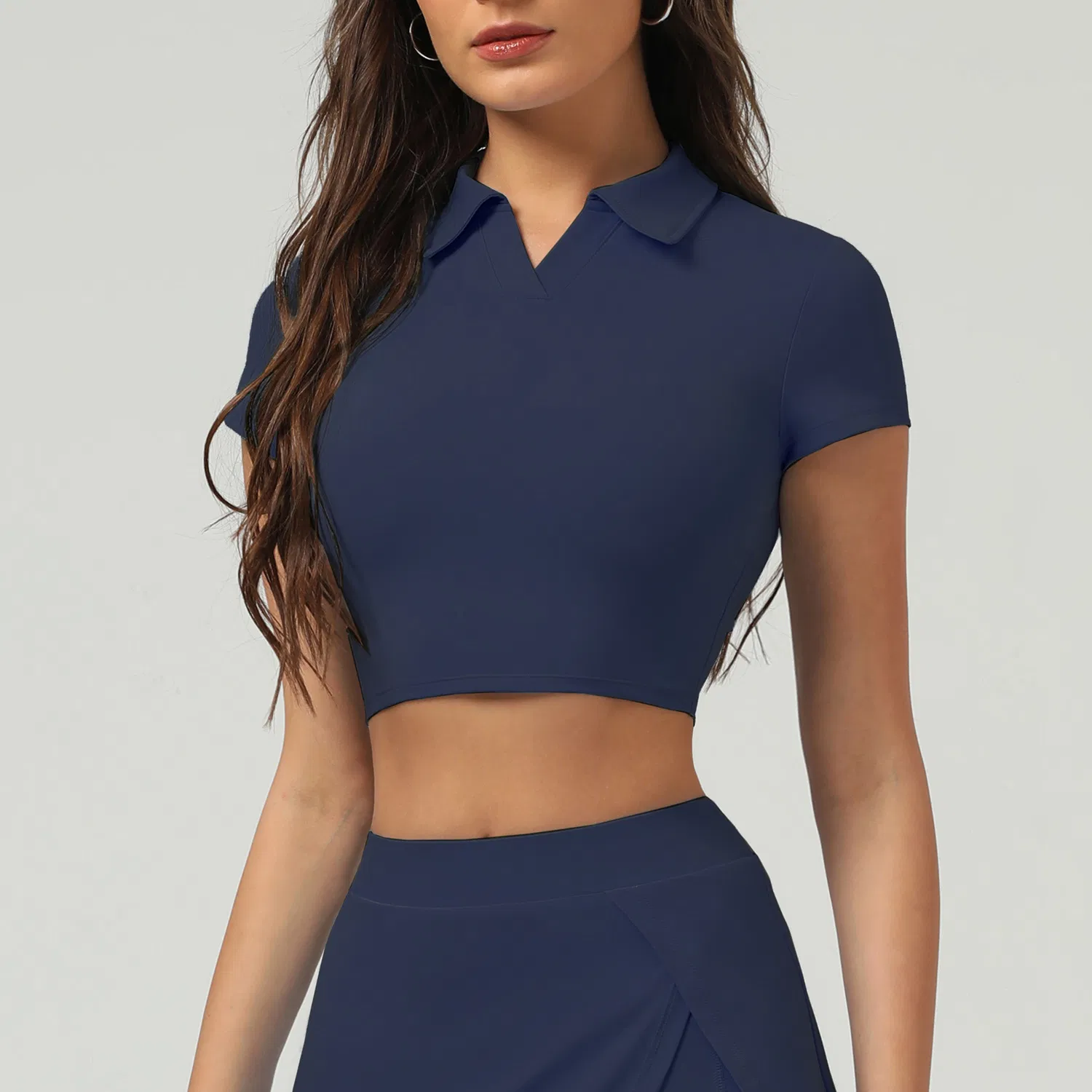 Women Cropped Active Polo SC-07-W08