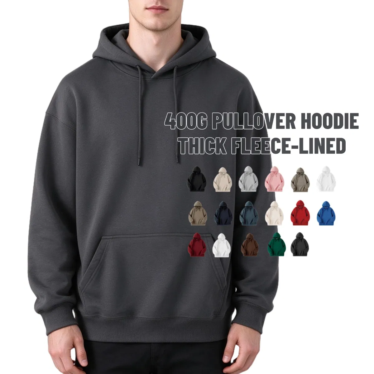 Classic Fleece-Style Hoodie SC-08-M01