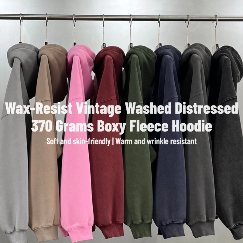 Men Boxy Washed Hoodie SC-08-M04